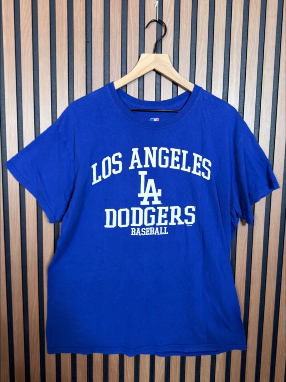 Los Angeles Dodgers T Shirt Large Mens Blue Short Sleeve Baseball Tee MLB